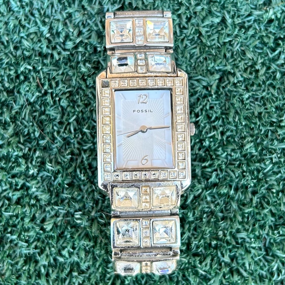 Fossil Marissa Rhinestone Watch Stainless Steel Silver - Picture 2 of 10